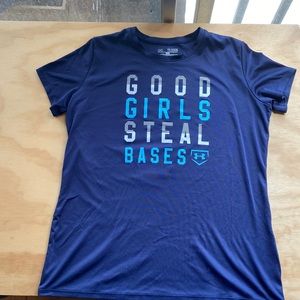 Under armour, navy girls athletic shirt